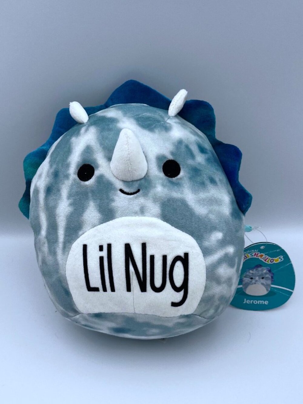 Squashmallows - Jerome the Blue Triceratops – 7.5” Inches – Squishy Pillow – NWT